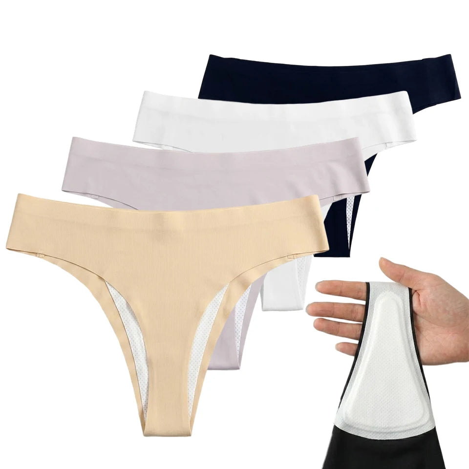 4-Pack Seamless No-Show Thongs – Invisible Under Leggings Seamless Thong Panties Babs