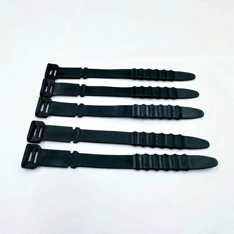 5-Pack Reusable Silicone Cable Ties – Cable Organizer Cable Management Ties Babs Black