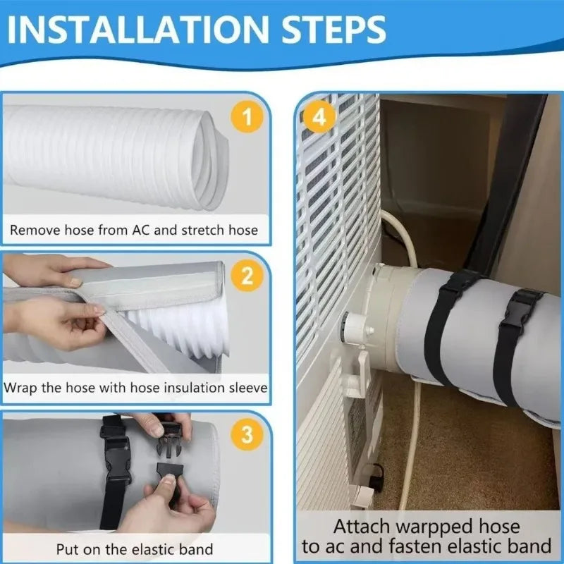 Waterproof AC Hose Insulation Cover | Heat-Resistant Pipe Sleeve AC Hose Cover Babs