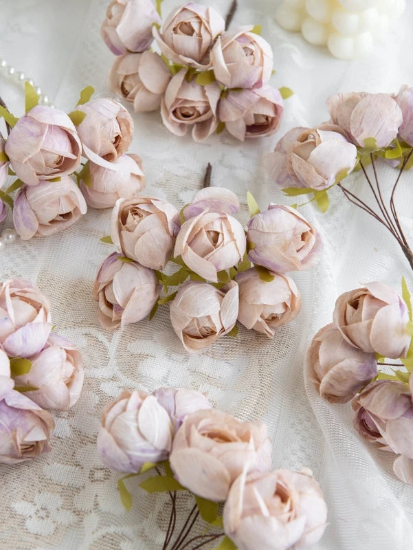 Silk Artificial Carnation Mini Bouquet – Wedding & Home Decor Artificial Silk Flowers Babs color 10 1 pc