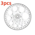 3-Piece Drafting Ruler Set – 360° Full Circle Protractor Drafting Ruler Set Babs 3pcs