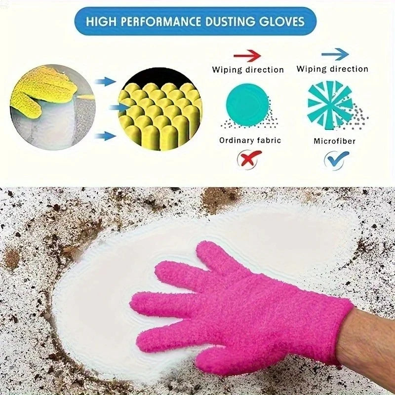 Microfiber Cleaning Gloves – Car Wash, Glass & Dust Care Cleaning Gloves Babs