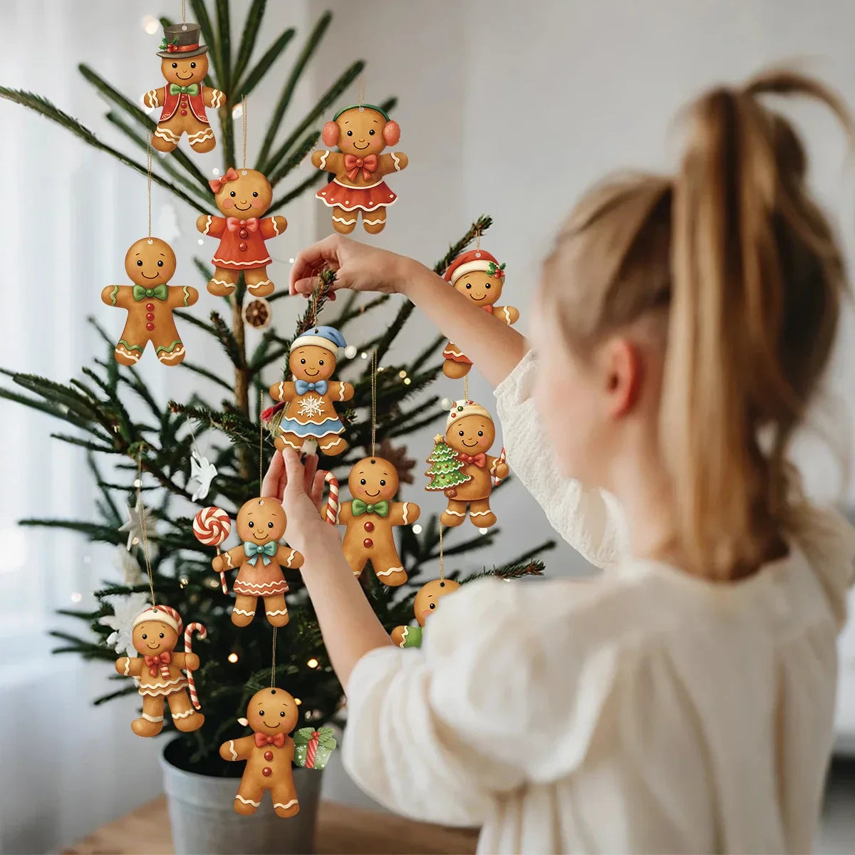 Wooden Gingerbread Man Christmas Ornament 2025 Xmas Tree Christmas Tree Ornament Babs
