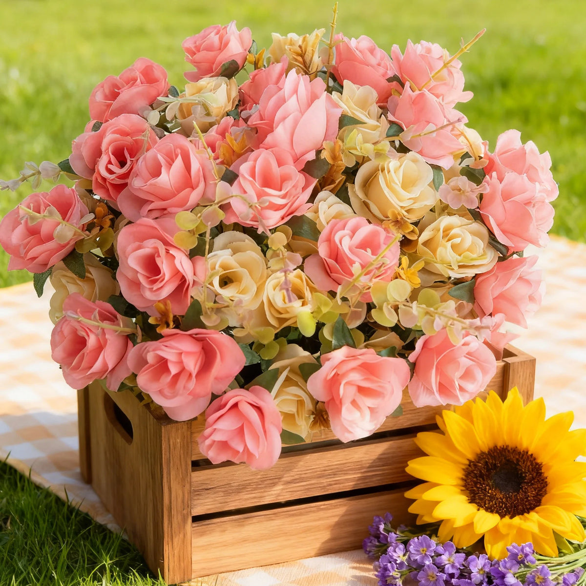Artificial Silk Rose Bouquet – Wedding & Home Floral Décor Artificial Flower Bouquet Babs