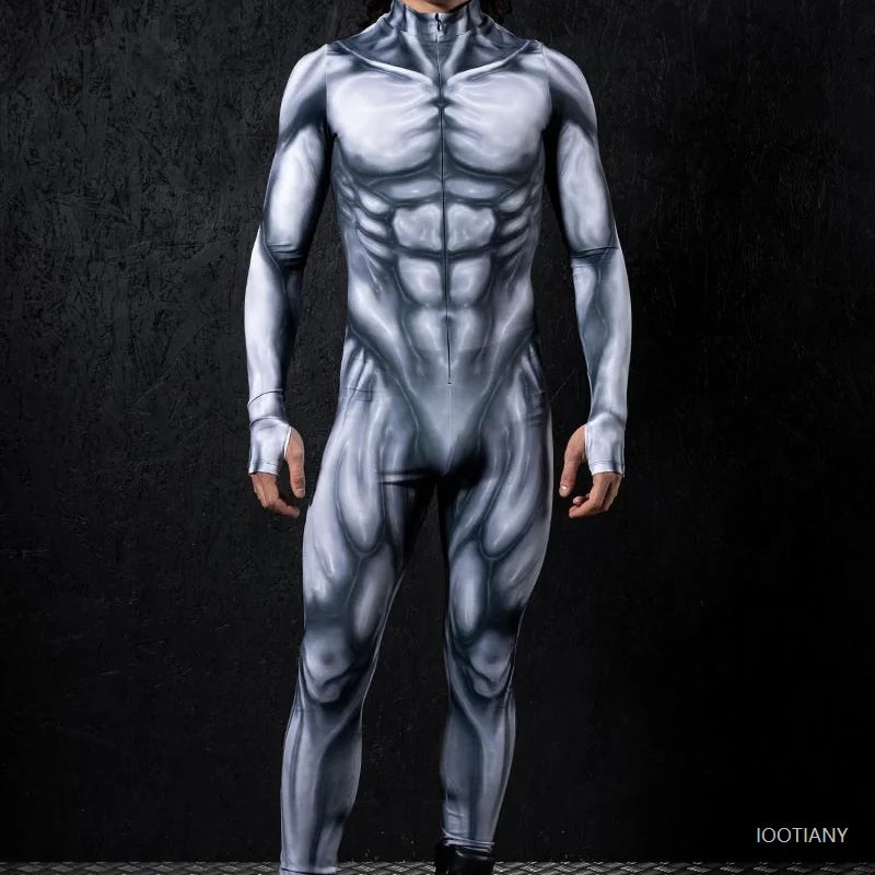 Men's Mechanical Muscle Zentai Bodysuit | Punk Cosplay Costume Cosplay Bodysuit Babs C S China Mainland