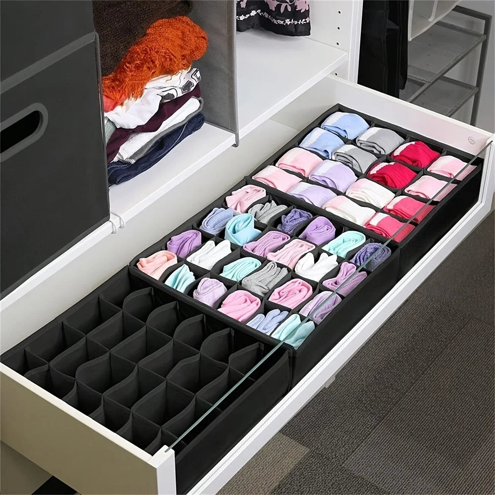 24-Cell Collapsible Sock & Underwear Drawer Organizer Drawer Organizer Babs