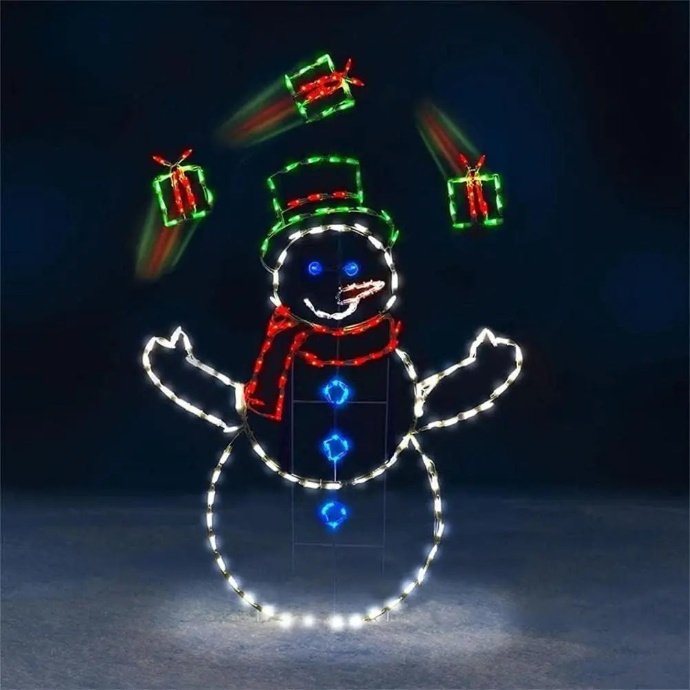 Christmas Snowman LED Yard Stake – Outdoor Garden Decoration LED Yard Stake Babs A 2PCS