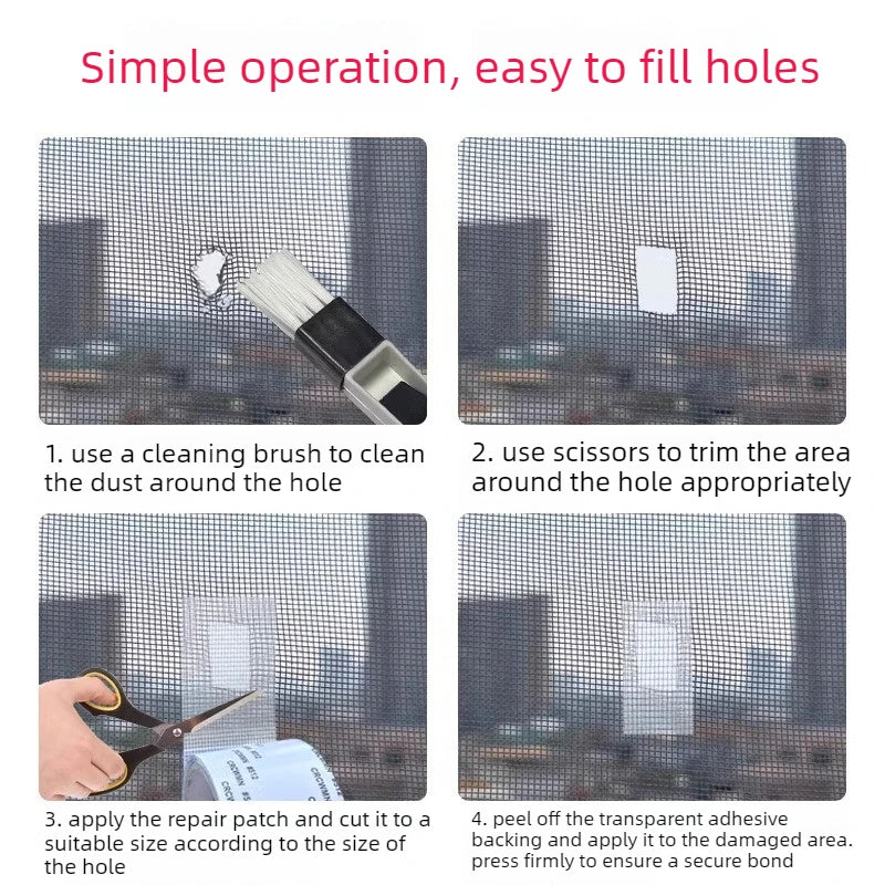 Self-Adhesive Window Screen Repair Patch Tape | Mesh Fix Screen Repair Tape Babs