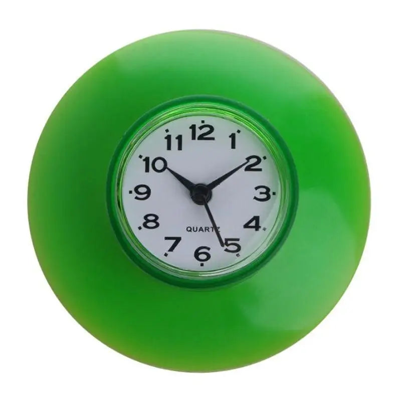 Waterproof Suction Cup Wall Clock – Kitchen & Bathroom Suction Cup Wall Clock Babs Green