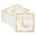 20Pcs Ramadan Paper Napkins Gold Moon Star Eid Party Décor Party Paper Napkins Babs A 20Pcs