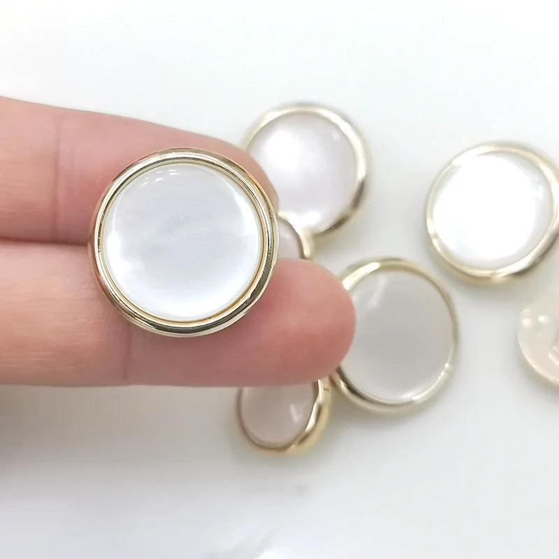 30 Ivory Pearl Resin Shank Buttons for Sewing & DIY Resin Sewing Buttons Babs