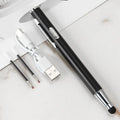 4-in-1 Rechargeable LED Pen Light – Stainless Steel, Type-C Medical Pen Light Babs Black
