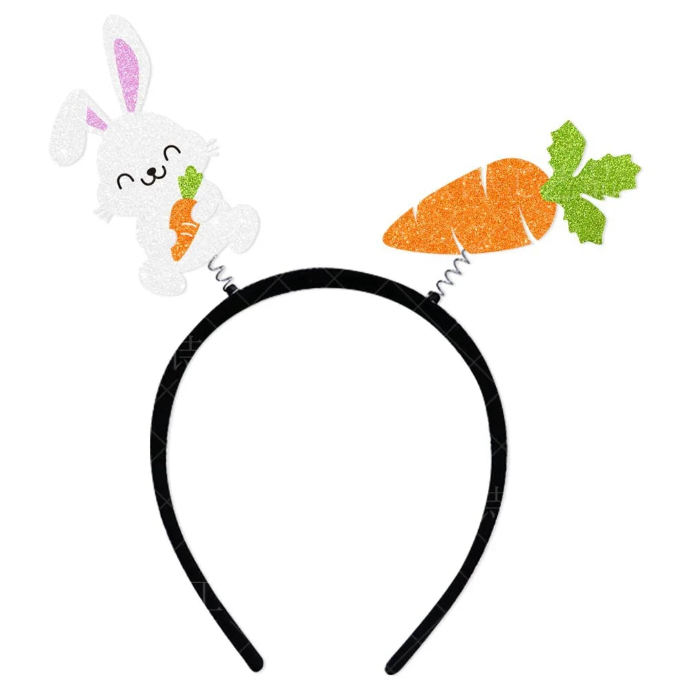 Easter Bunny Ear Headband – Plush Fur Rabbit Cosplay Hairband Costume Headband Babs DEEP BLUE As pictures show