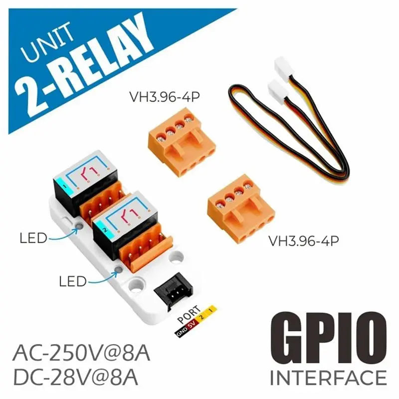 2-Channel SPST Relay Module for M5Stack – GPIO I2C Grove Relay Module Babs