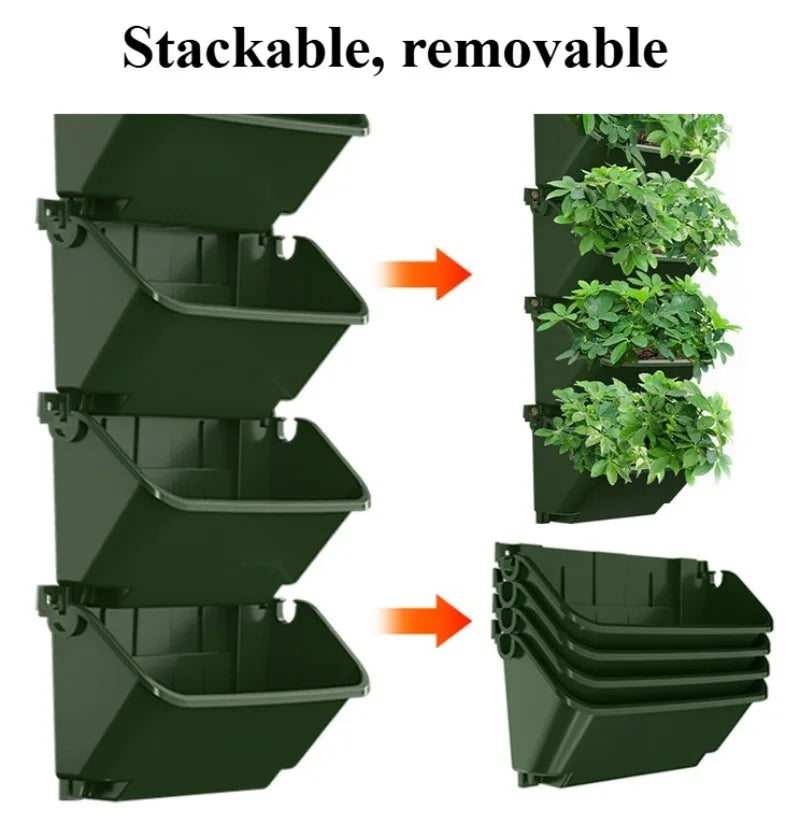 Wall Hanging Flower Pots – Outdoor Balcony Planter Set Wall Hanging Planter Babs