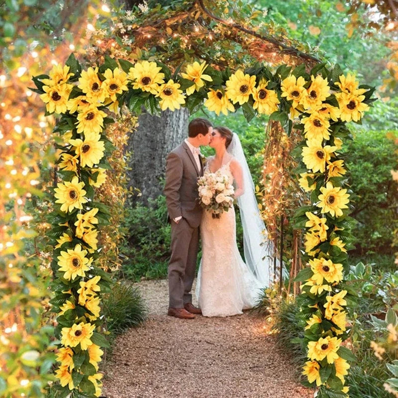 Sunflower Silk Vine Garland for Wedding Arch & Home Décor Artificial Flower Garland Babs