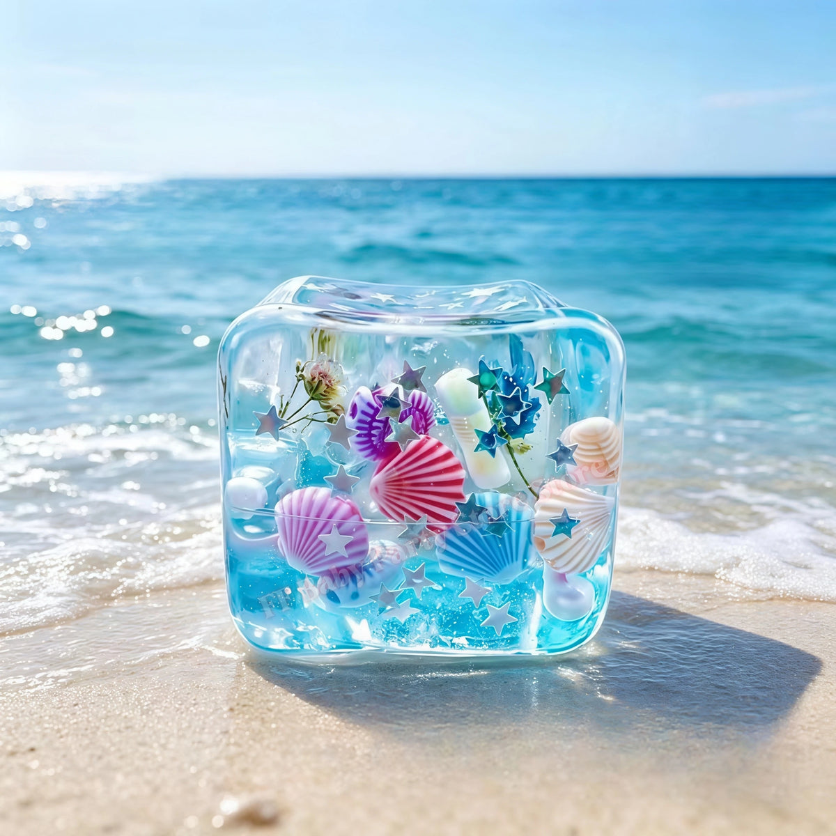 Ocean Shell Slow Rising Squishy Sensory Fidget Toy – Mochi Ball Squishy Fidget Toy Babs 4.5cm Blue