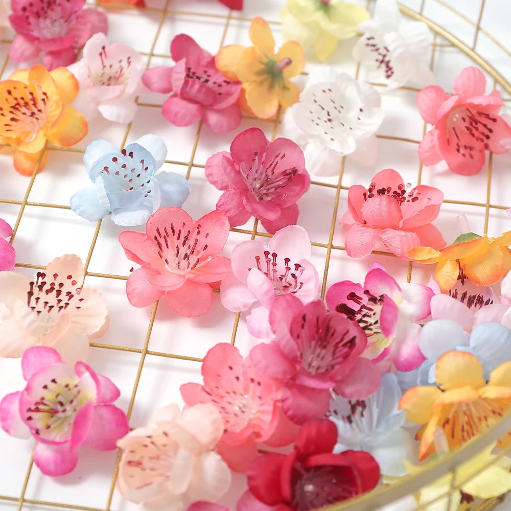 20/30Pcs Peach Blossom Silk Artificial Flower Heads | Wedding Decor Artificial Flower Heads Babs