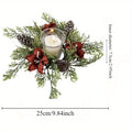 Christmas Floral Wreath Candle Holder | Holiday Centerpiece Wreath Candle Holder Babs 1pc
