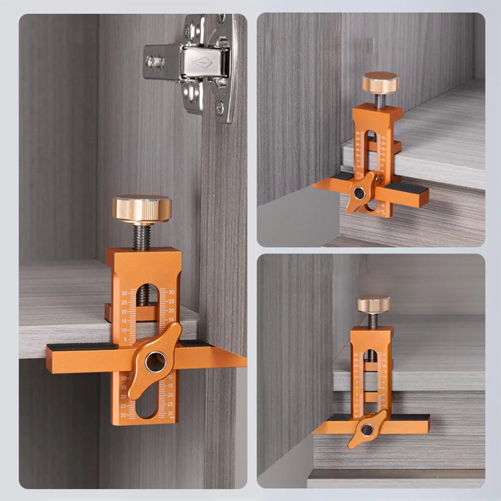 Cabinet Door Mounting Jig – Adjustable Aluminum Positioner Woodworking Jig Tool Babs