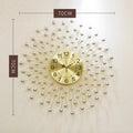 3D Large Metal Wall Clock – Modern Gold Nordic Luxury 60–80cm Metal Wall Clock Babs 70X70CM Other