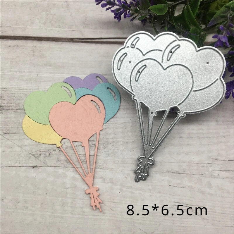 Heart Background Metal Cutting Dies Stencil for Scrapbooking Metal Cutting Die Babs D