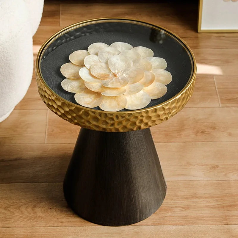 Round Retro Shell Side Table – Modern Luxury Coffee Table Side Coffee Table Babs