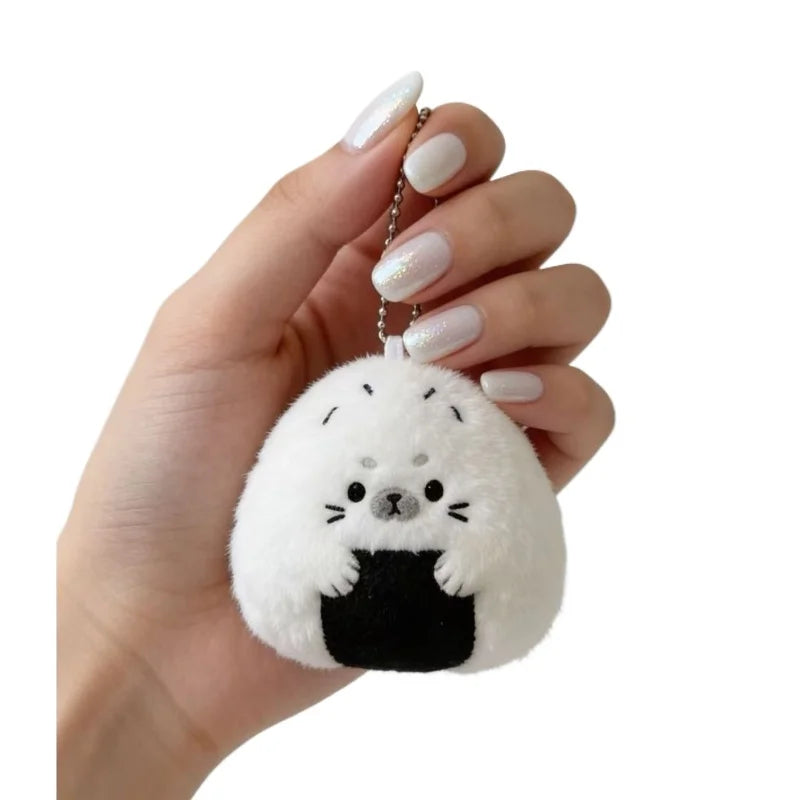 Cute Rice Ball Seal Plush Keychain Pendant | Kawaii Bag Charm Plush Keychain Pendant Babs 1PC