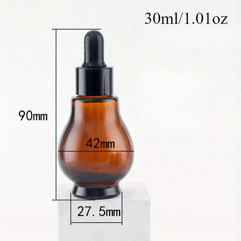 10 Amber Glass Dropper Bottles – UV-Proof Essential Oil Set Glass Dropper Bottles Babs 10PCS-1.01oz