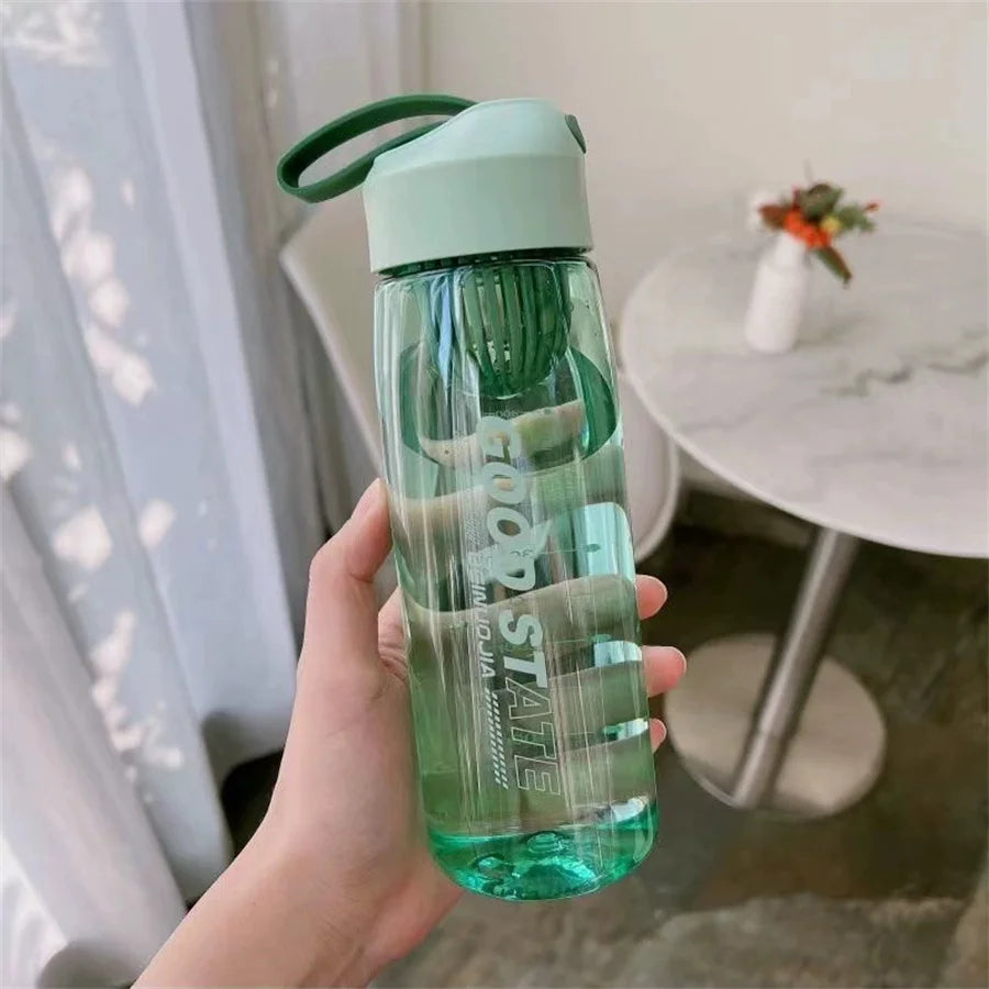 Large Capacity Sports Water Bottle with Filter & Carry Rope Sports Water Bottle Babs green 401-500ml