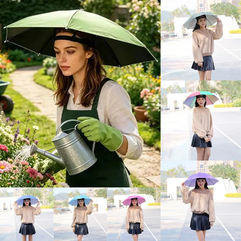 Fishing Umbrella Hat – UV Protection & Rainproof Outdoor Cap Umbrella Sun Hat Babs