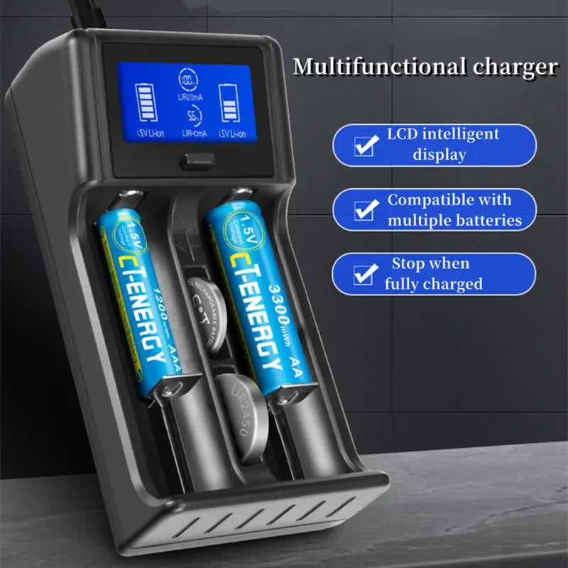 Alasicka Universal Battery Charger – USB, Multi-Type Cells Battery Charger Babs