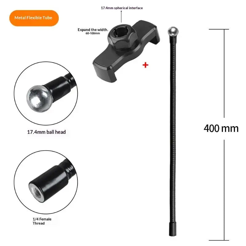 Flexible Gooseneck Monopod Selfie Stick with 360° Ball Head Flexible Gooseneck Monopod Babs 400mm inner
