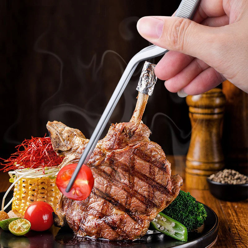 304 Stainless Steel Kitchen Tweezers & BBQ Tongs – 3 Sizes Kitchen Tongs Babs