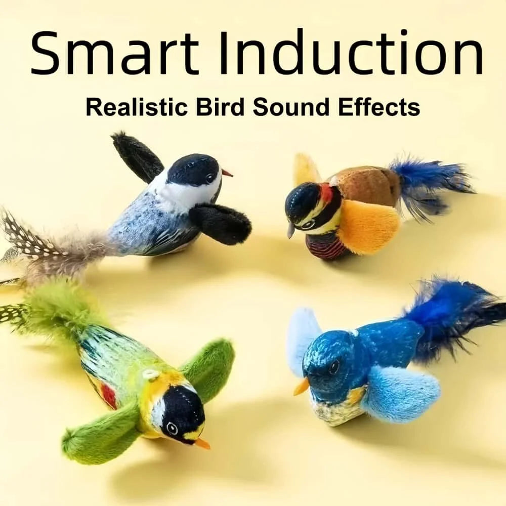 Interactive Cat Bird Toy – Catnip, Feathers & Motion Sound Interactive Cat Toy Babs
