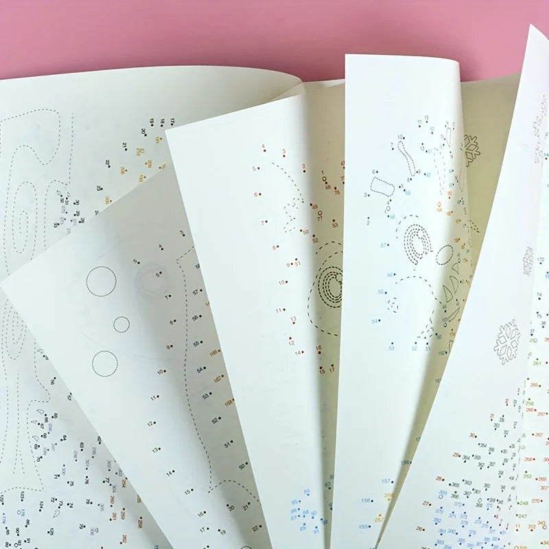 Connect-the-Dots Book – 44 Patterns, 3 Difficulty Levels Activity Drawing Book Babs