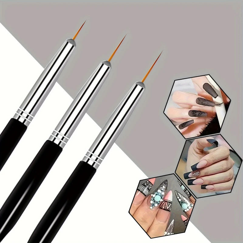 10-Piece Nail Art Brush Set – 3D Builder Gel & Acrylic Pens Nail Art Brush Set Babs