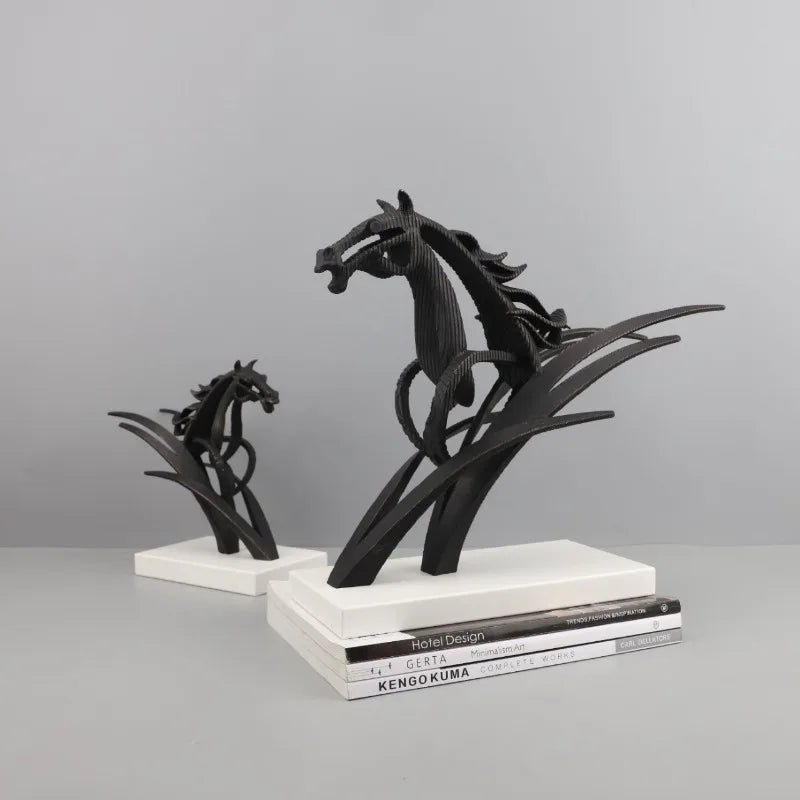 Modern Metal Horse Sculpture – Luxury Home & Office Décor Metal Sculpture Babs