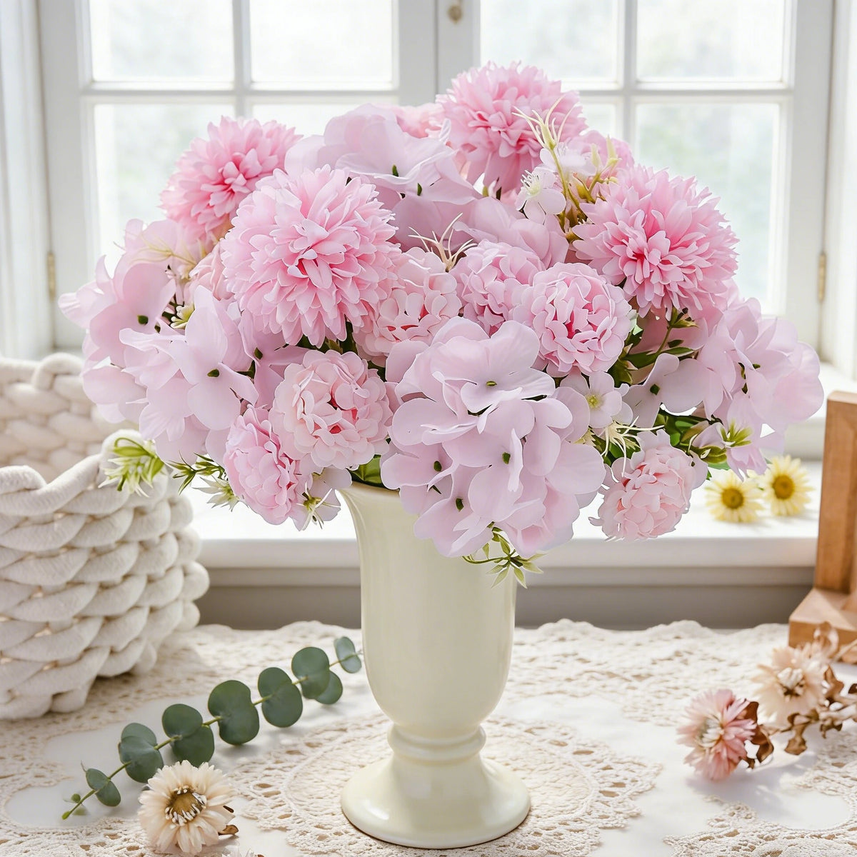 Silk Hydrangea Artificial Flowers – Wedding & Home Decor Artificial Silk Flowers Babs