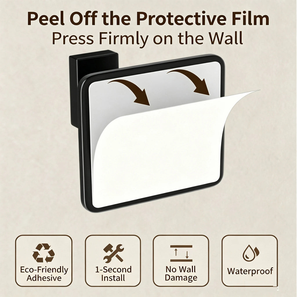 Adhesive Wall Hooks – No-Drill Aluminum Alloy Multi-Purpose Adhesive Wall Hooks Babs