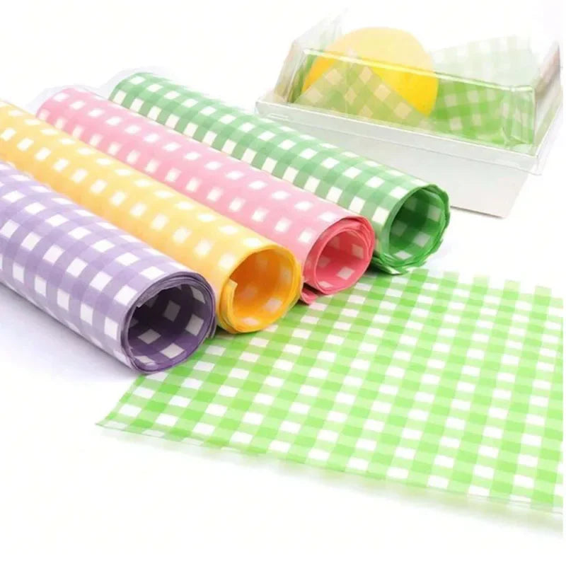Gingham Wax Paper Sheets – Greaseproof Food Wrapping & Liners Food Wrapping Paper Babs