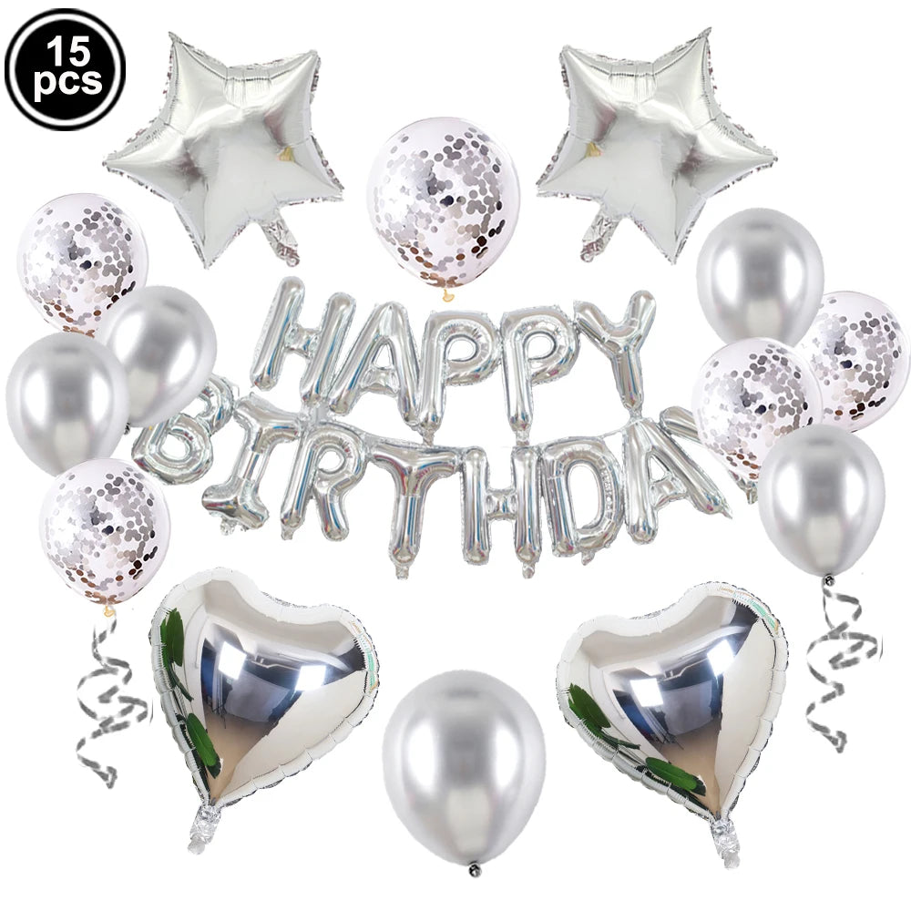 Gradient Rainbow Happy Birthday Foil Letter Balloons Party Decor Foil Letter Balloons Babs MINT GREEN As show