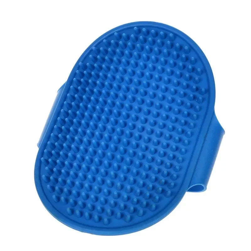 Rubber Dog Bath Massage Grooming Brush – All Coats & Pets Pet Grooming Brush Babs Blue