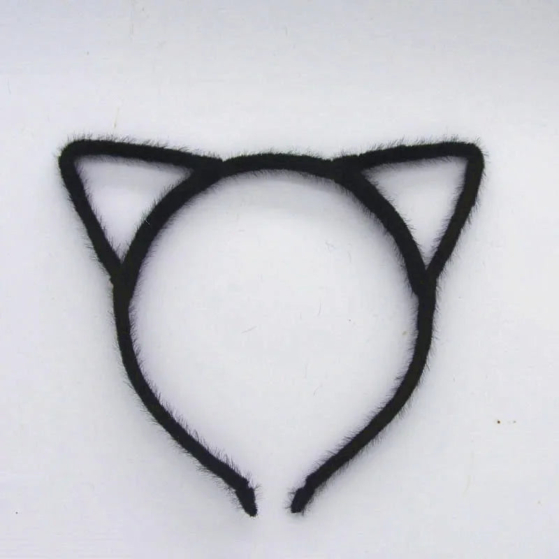 LED Flashing Cat & Fox Ears Headband – Glowing Party Hair Hoop LED Party Headband Babs lightless black