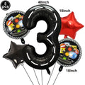 Race Car 1st Birthday Balloons – Fast One Boy Party Decor Set Party Balloon Set Babs B Number 3 As picture show