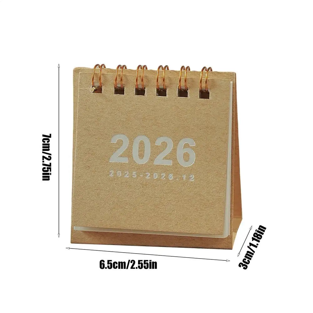 2026 Mini Desk Calendar – Portable 12-Month Planner Mini Desk Calendar Babs cream colored