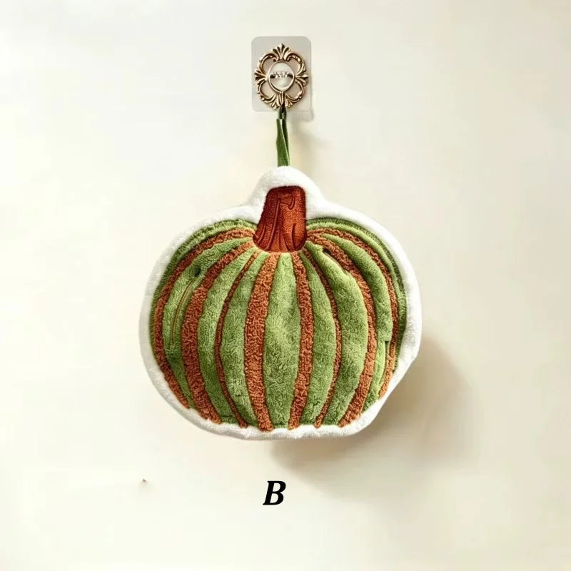 Pumpkin Hanging Hand Towel – Microfiber Quick Dry Fall Towel Hand Towel Babs B
