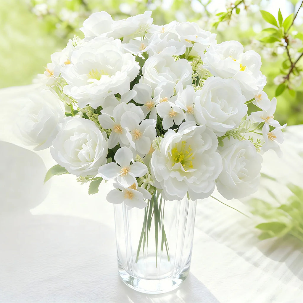 Artificial Silk Peony Hydrangea Bouquet – Wedding & Home Décor Artificial Flower Bouquet Babs