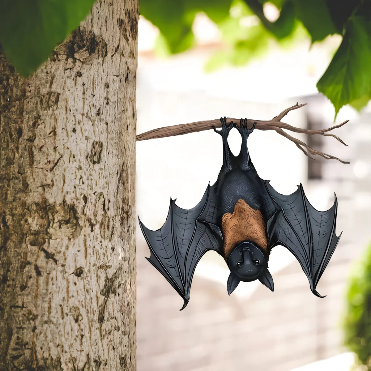 2 Halloween Metal Bat Hanging Ornaments – Indoor & Outdoor Halloween Hanging Ornament Babs