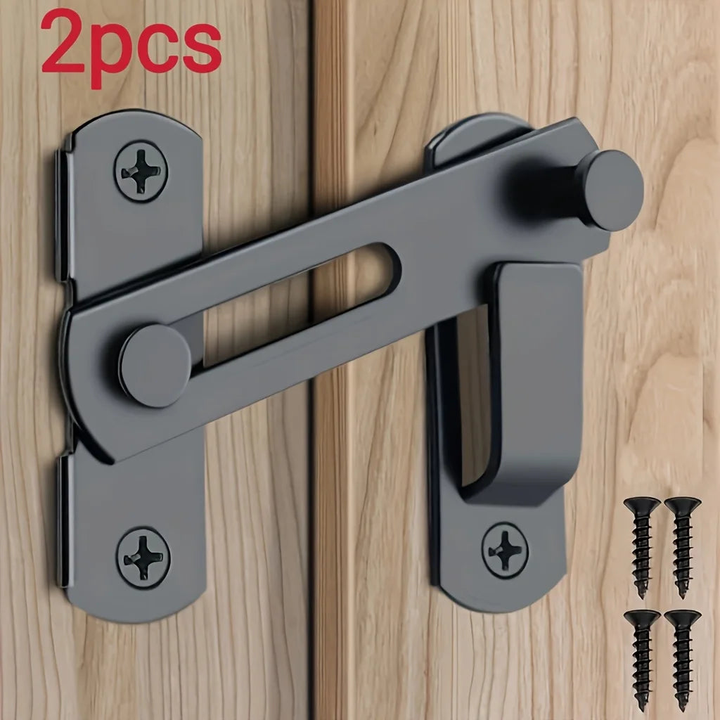 Stainless Steel Barn Lock 180° Flip Latch + 2 Keys – Easy Install Door Lock Latch Babs